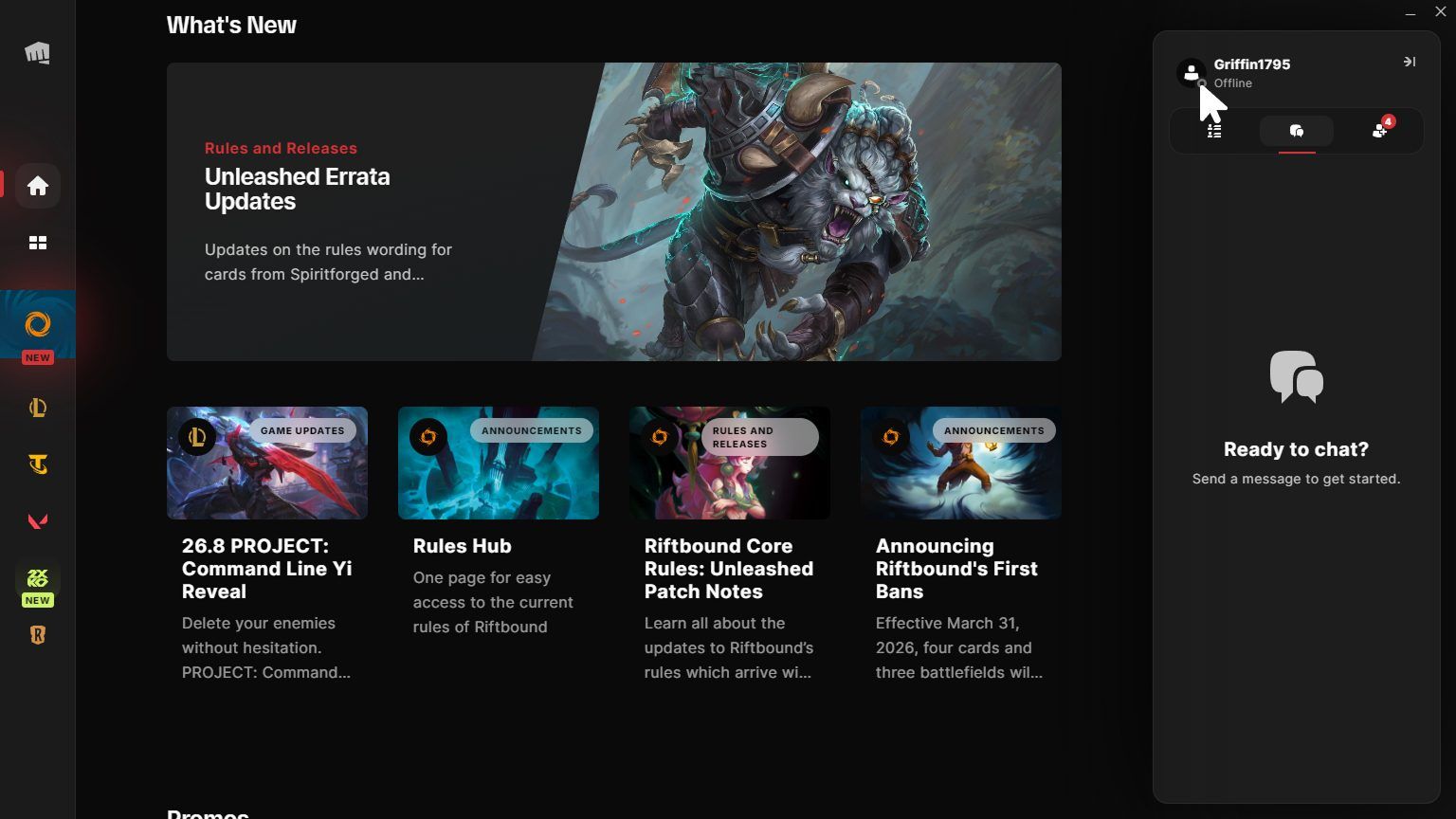Riot Client showing the profile icon in the top-right corner to access settings